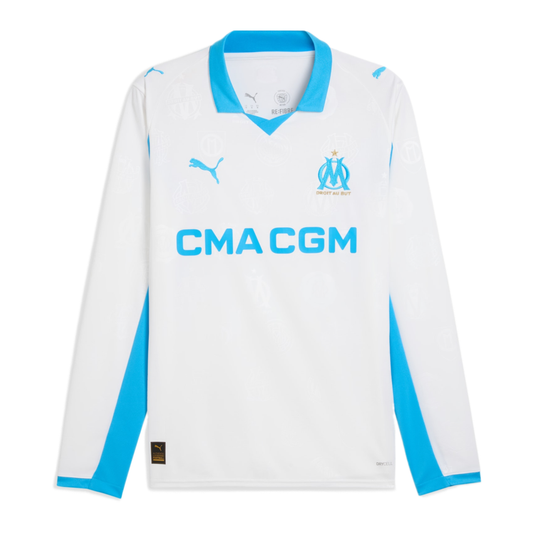 2025-26 Olympique de Marseille Home Long Sleeve